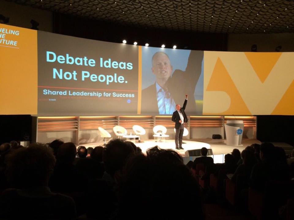 Adam Kreek on stage in Italy